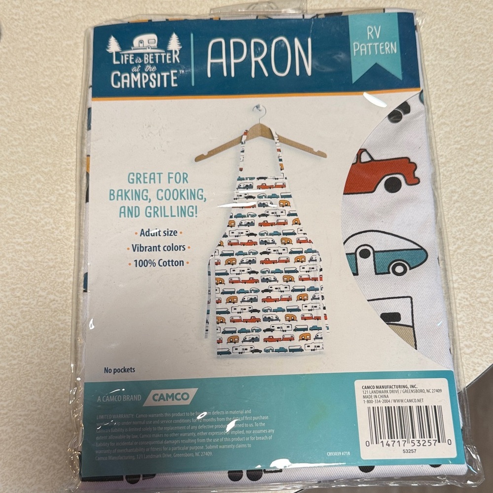 Camco RV Pattern Apron - Vibrant Multi-Color